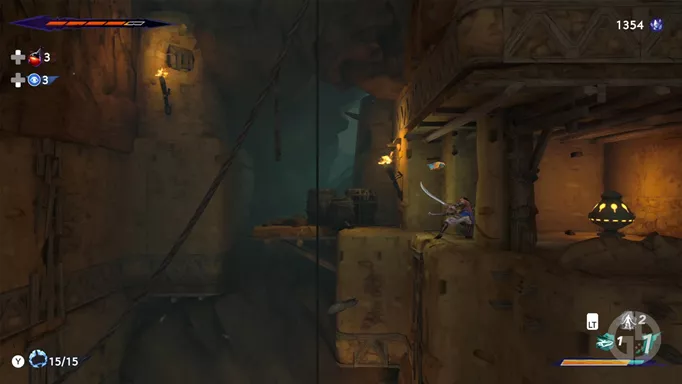 Sunken Harbour Sand Jar 1 location in Prince of Persia: The Lost Crown
