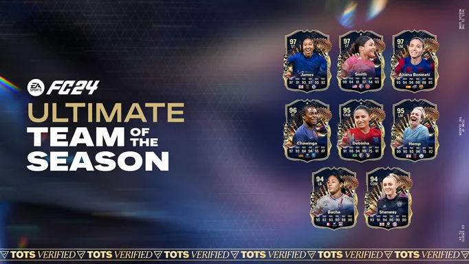 Image of the women's Ultimate TOTS squad in EA FC 24
