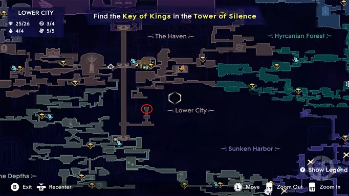 Lilac skin map location in Prince of Persia: The Lost Crown