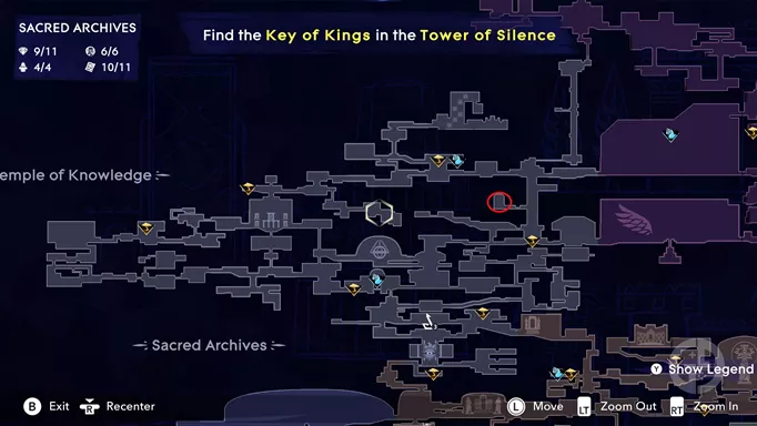 Temple of Knowledge map location in Prince of Persia: The Lost Crown