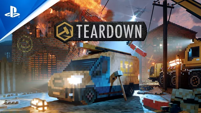 Vehicles being destroyed in the PS5 release trailer for Teardown.