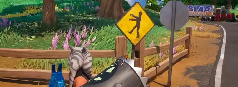 Where can you find zombie road signs in Fortnite?
