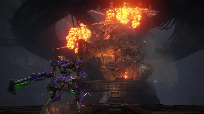 Image of an explosion in Armored Core 6